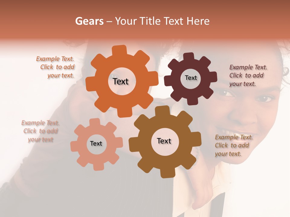 Working Family - Mother And Daughter Team, Full Profile PowerPoint Template