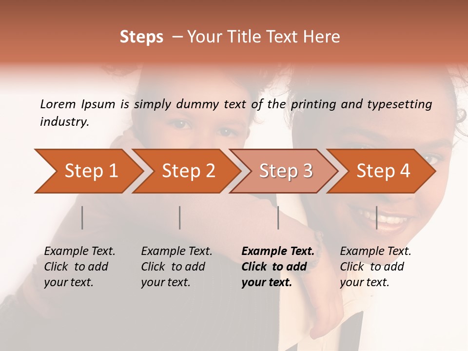 Working Family - Mother And Daughter Team, Full Profile PowerPoint Template