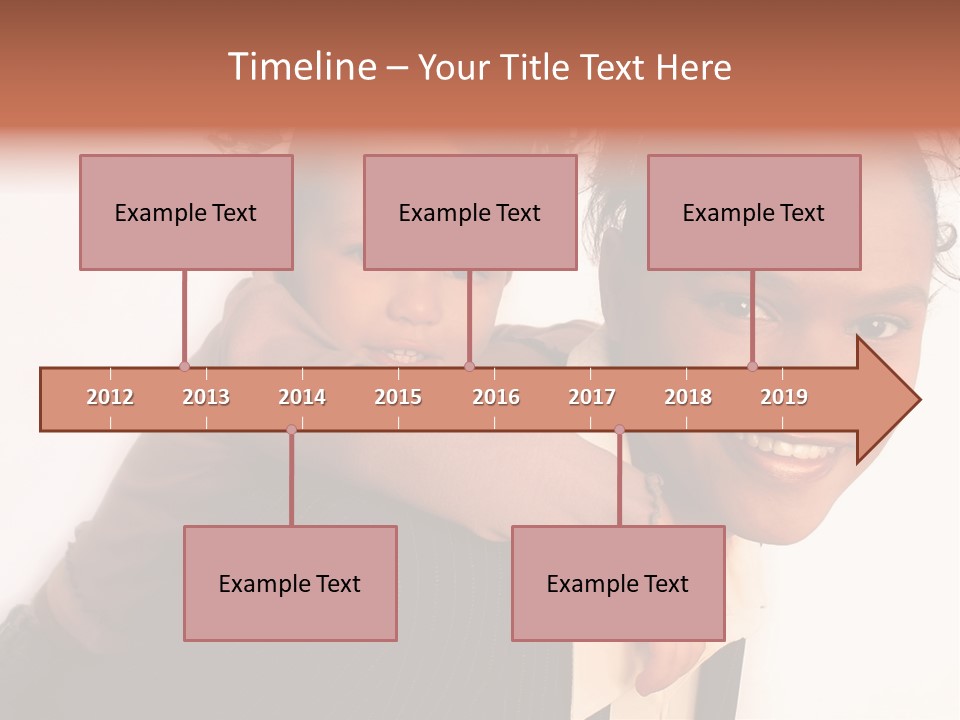 Working Family - Mother And Daughter Team, Full Profile PowerPoint Template