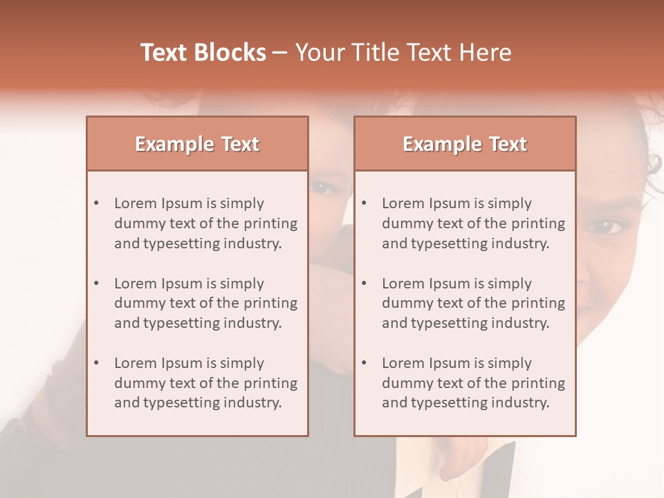 Working Family - Mother And Daughter Team, Full Profile PowerPoint Template