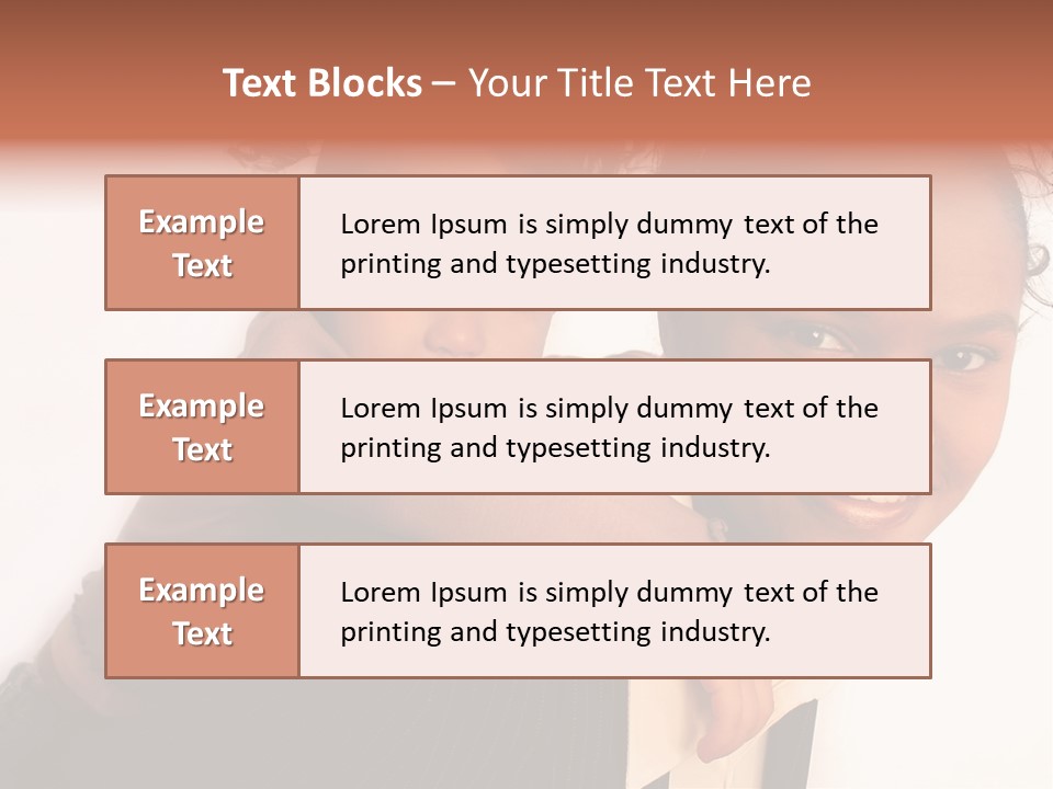 Working Family - Mother And Daughter Team, Full Profile PowerPoint Template