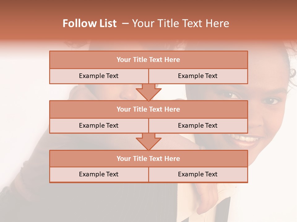Working Family - Mother And Daughter Team, Full Profile PowerPoint Template