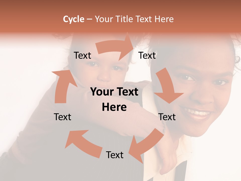 Working Family - Mother And Daughter Team, Full Profile PowerPoint Template