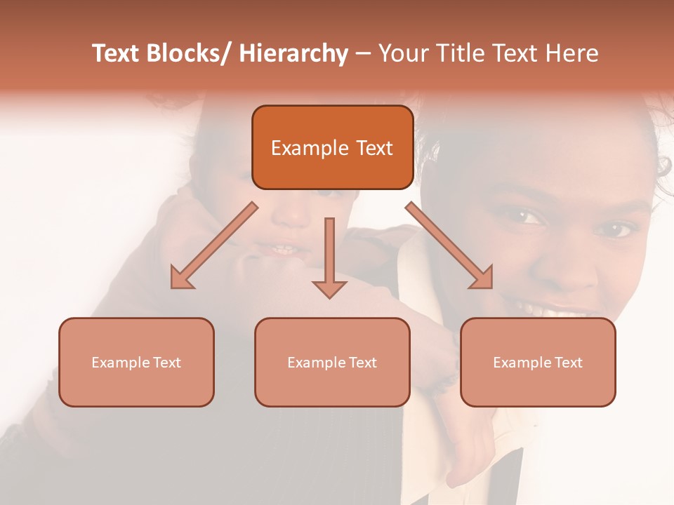 Working Family - Mother And Daughter Team, Full Profile PowerPoint Template