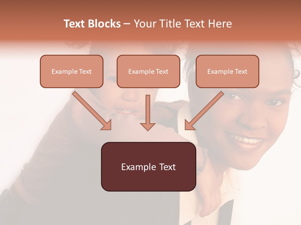 Working Family - Mother And Daughter Team, Full Profile PowerPoint Template