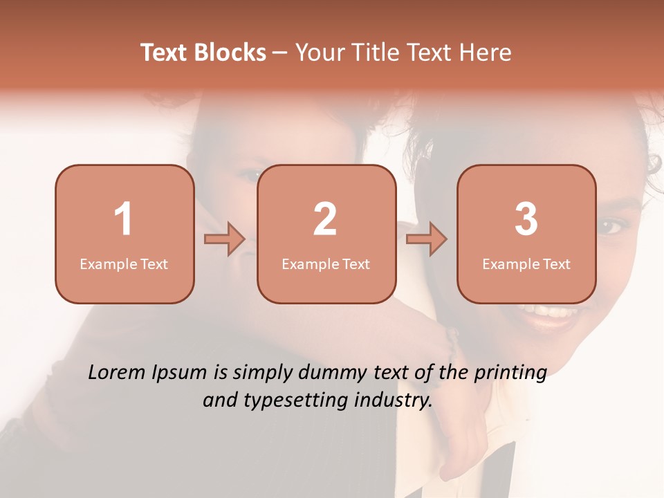 Working Family - Mother And Daughter Team, Full Profile PowerPoint Template