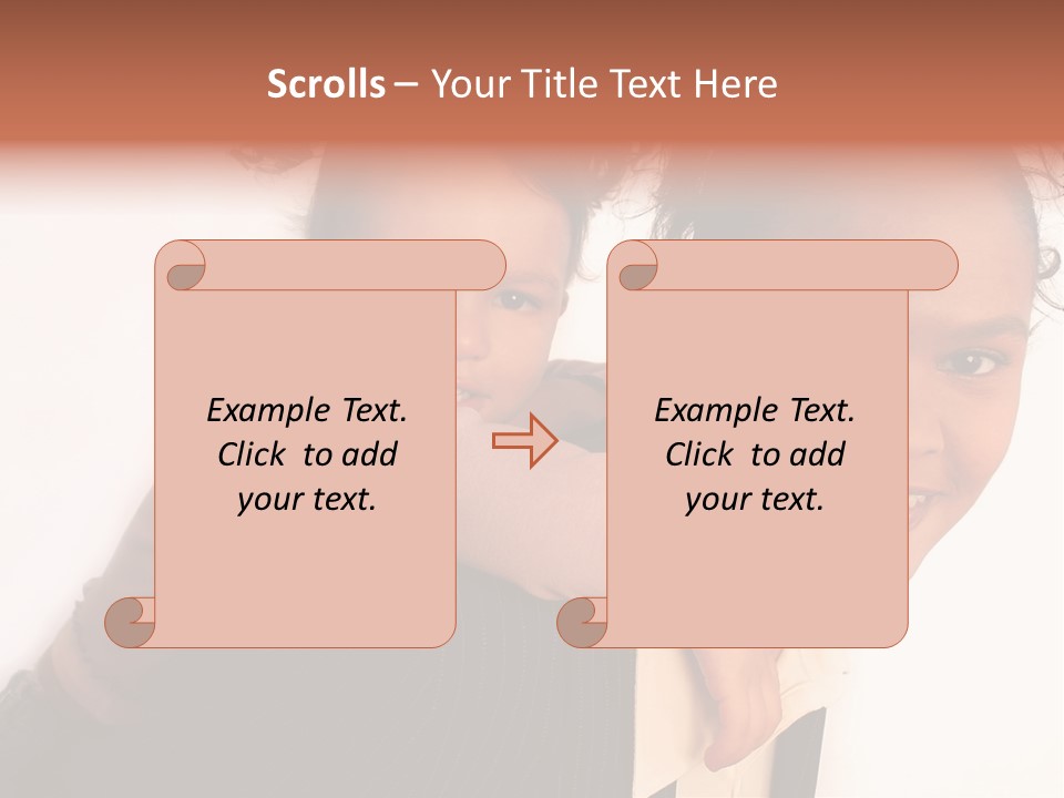 Working Family - Mother And Daughter Team, Full Profile PowerPoint Template