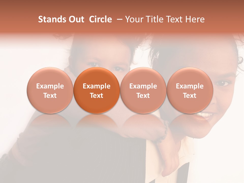 Working Family - Mother And Daughter Team, Full Profile PowerPoint Template