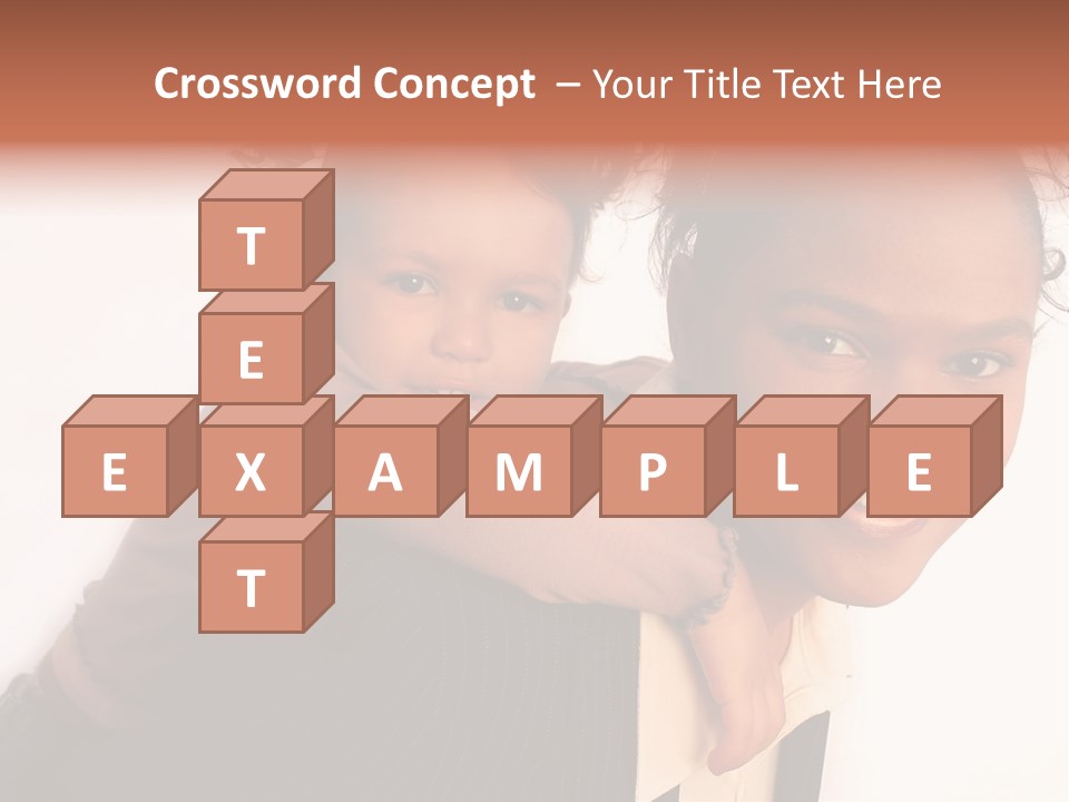 Working Family - Mother And Daughter Team, Full Profile PowerPoint Template