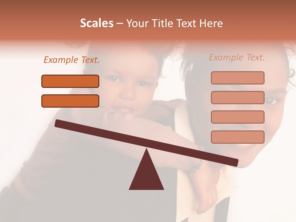 Working Family - Mother And Daughter Team, Full Profile PowerPoint Template