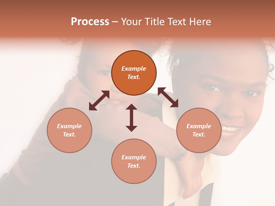 Working Family - Mother And Daughter Team, Full Profile PowerPoint Template