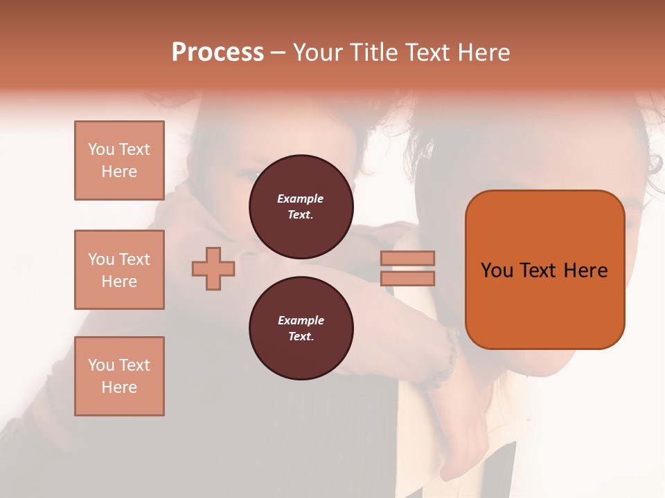 Working Family - Mother And Daughter Team, Full Profile PowerPoint Template