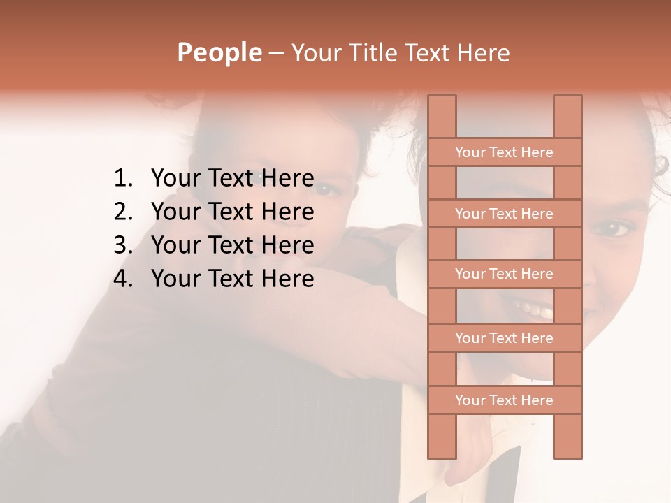 Working Family - Mother And Daughter Team, Full Profile PowerPoint Template