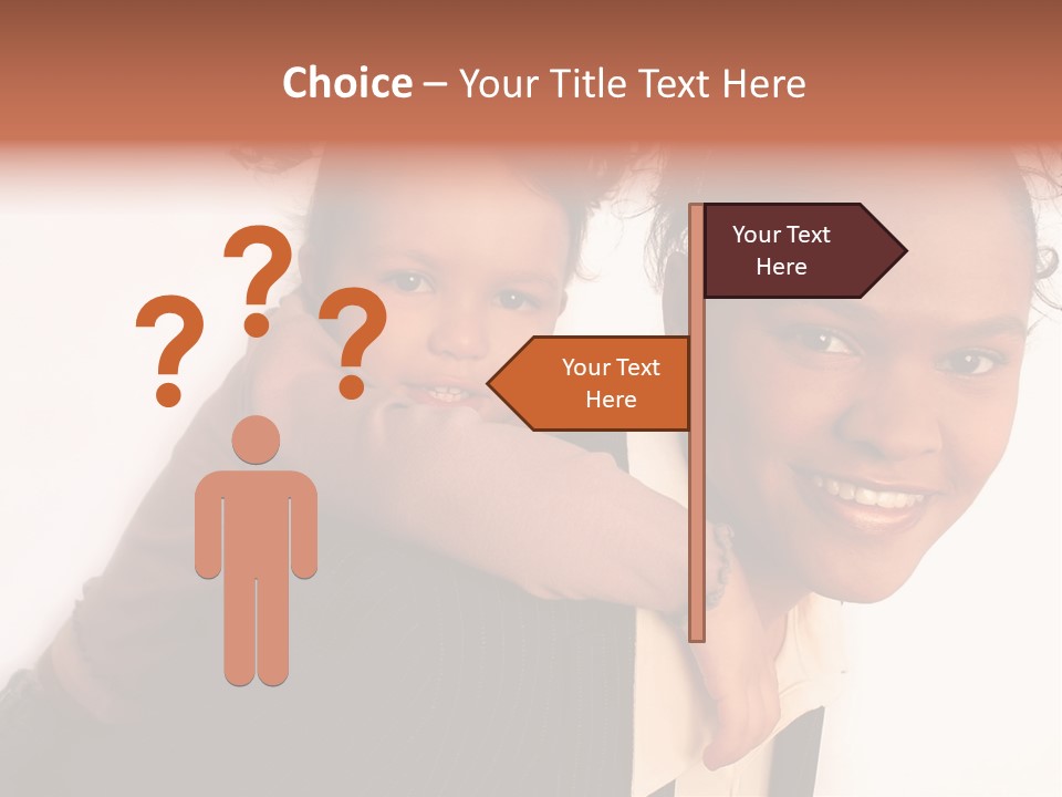 Working Family - Mother And Daughter Team, Full Profile PowerPoint Template