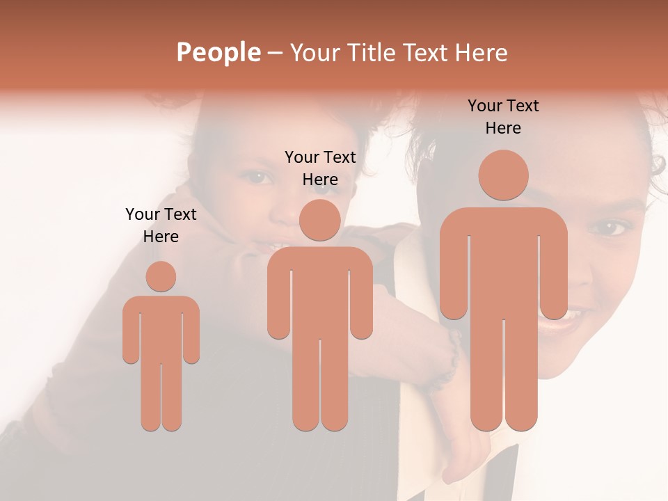 Working Family - Mother And Daughter Team, Full Profile PowerPoint Template