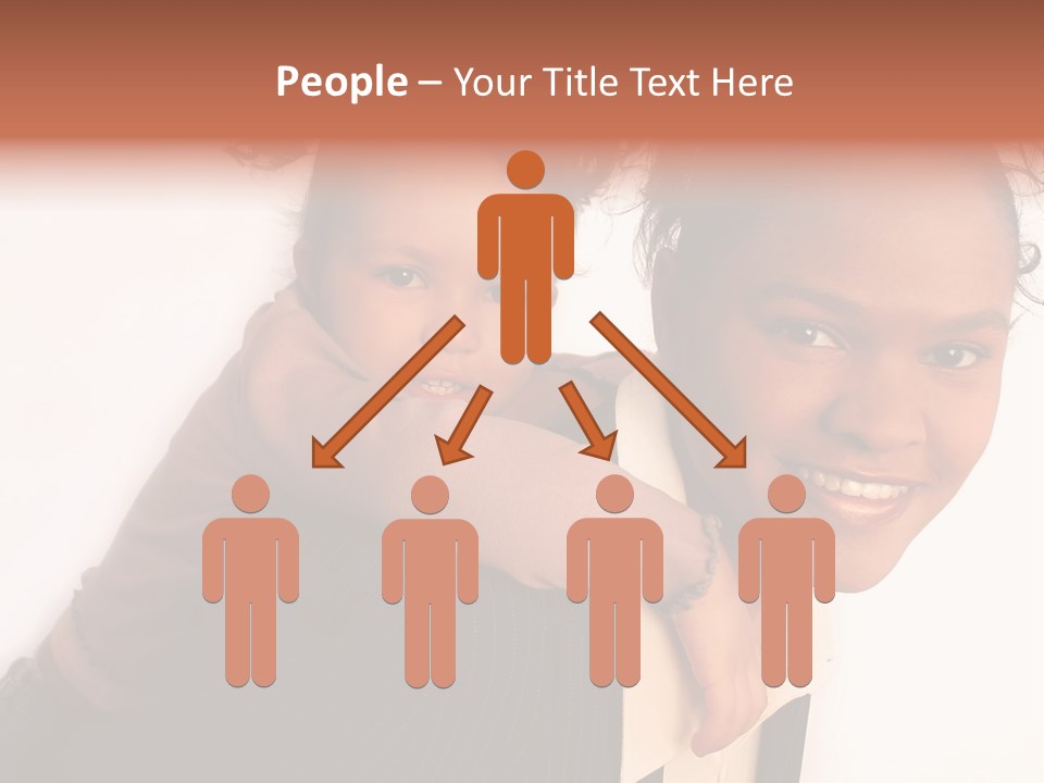 Working Family - Mother And Daughter Team, Full Profile PowerPoint Template