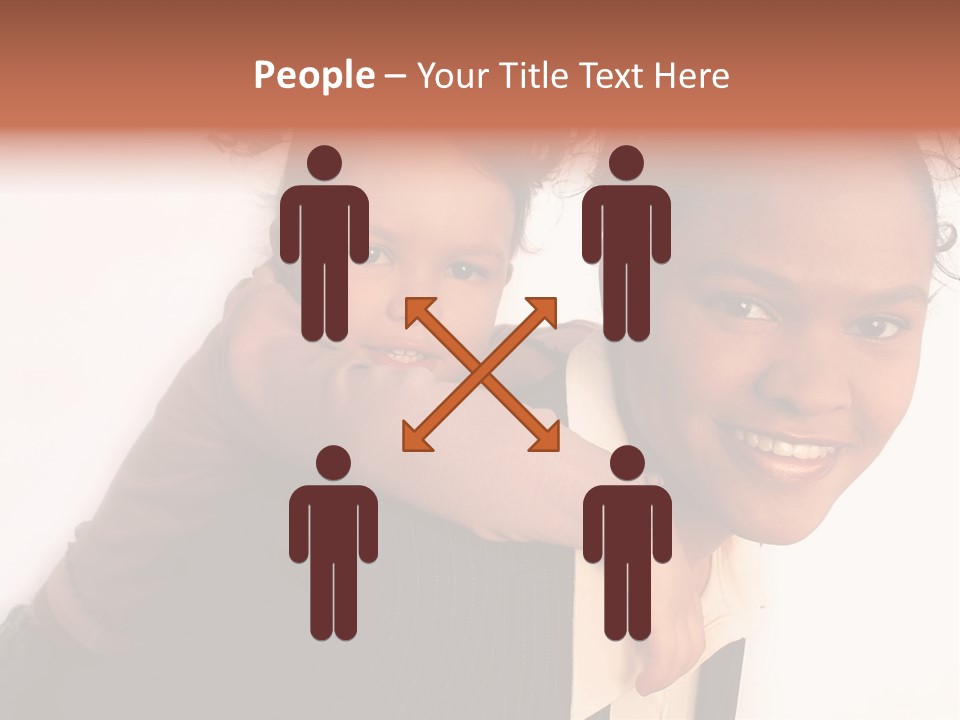 Working Family - Mother And Daughter Team, Full Profile PowerPoint Template