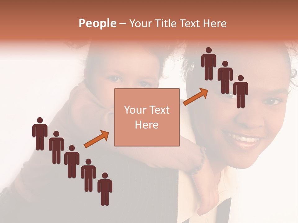 Working Family - Mother And Daughter Team, Full Profile PowerPoint Template