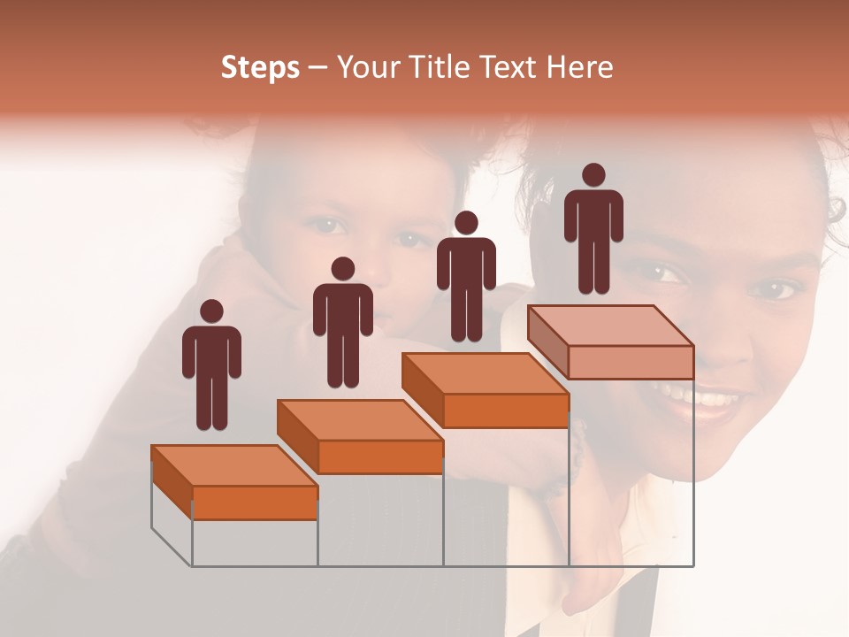 Working Family - Mother And Daughter Team, Full Profile PowerPoint Template