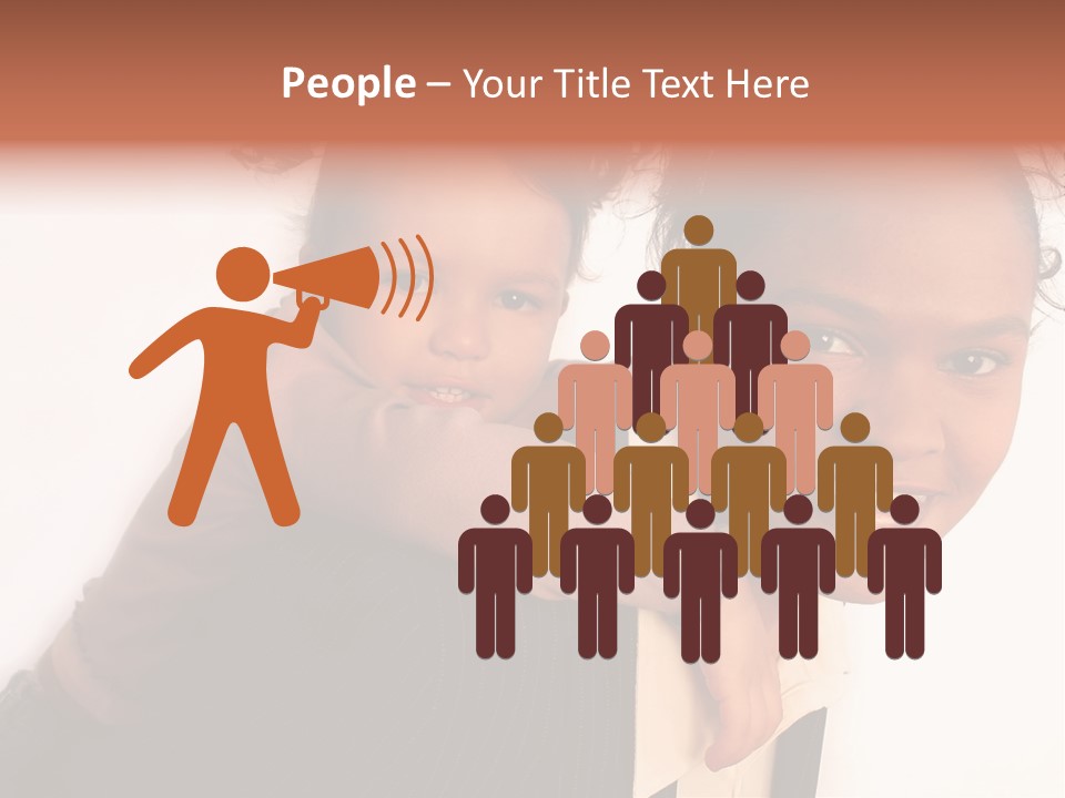 Working Family - Mother And Daughter Team, Full Profile PowerPoint Template