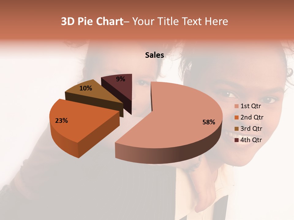 Working Family - Mother And Daughter Team, Full Profile PowerPoint Template