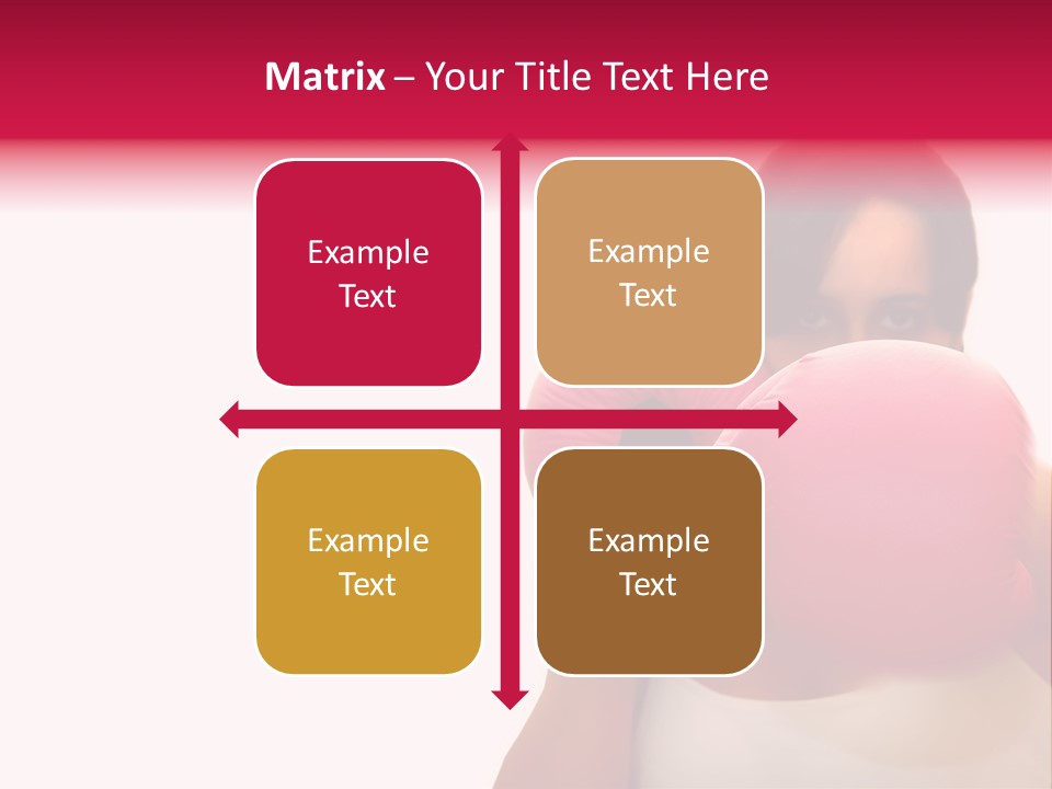 Sexy Boxer Girl With Pink Gloves PowerPoint Template