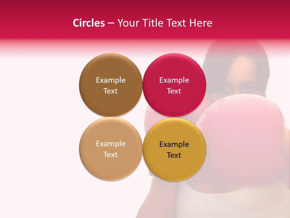 Sexy Boxer Girl With Pink Gloves PowerPoint Template