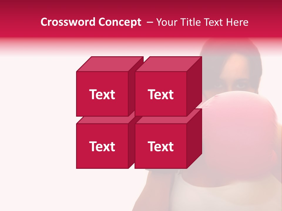 Sexy Boxer Girl With Pink Gloves PowerPoint Template