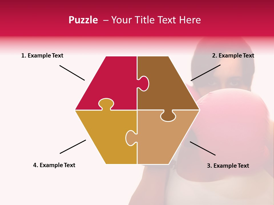 Sexy Boxer Girl With Pink Gloves PowerPoint Template