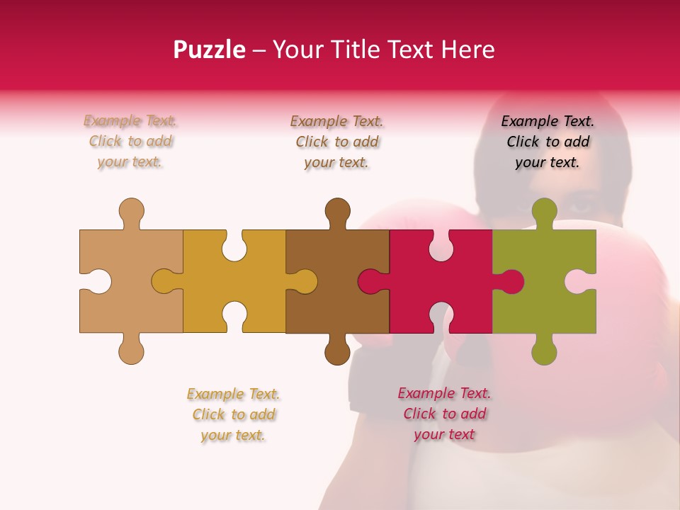 Sexy Boxer Girl With Pink Gloves PowerPoint Template