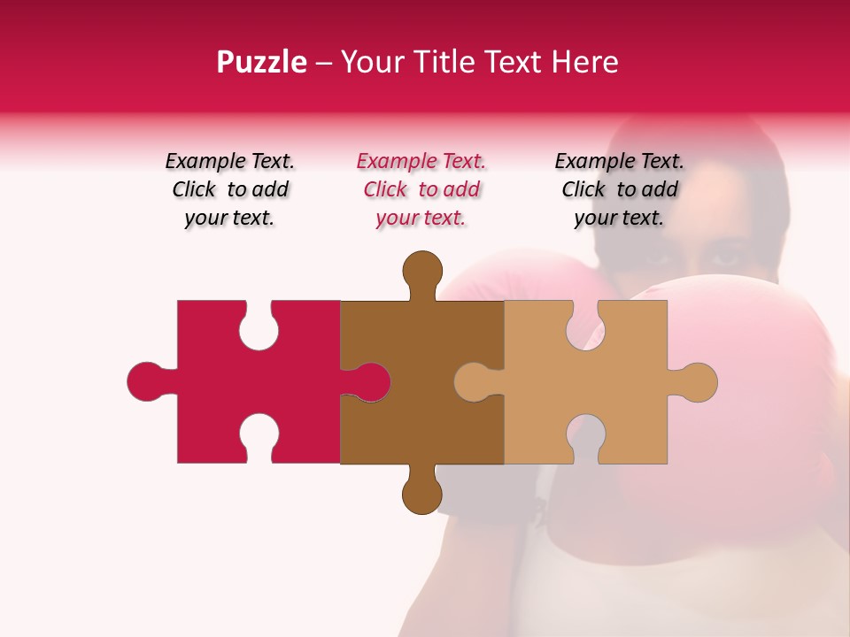 Sexy Boxer Girl With Pink Gloves PowerPoint Template