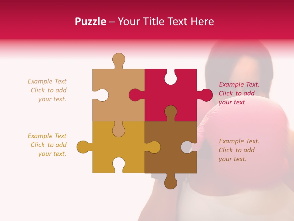 Sexy Boxer Girl With Pink Gloves PowerPoint Template