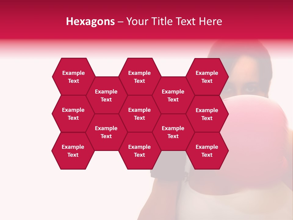 Sexy Boxer Girl With Pink Gloves PowerPoint Template