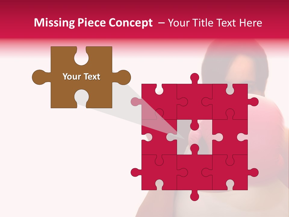 Sexy Boxer Girl With Pink Gloves PowerPoint Template