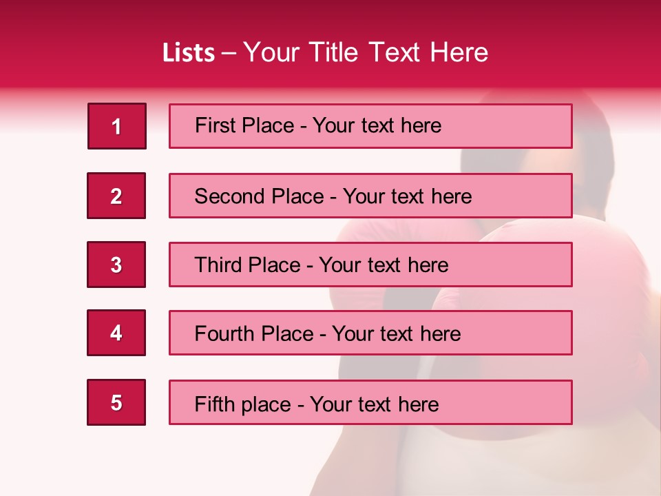 Sexy Boxer Girl With Pink Gloves PowerPoint Template