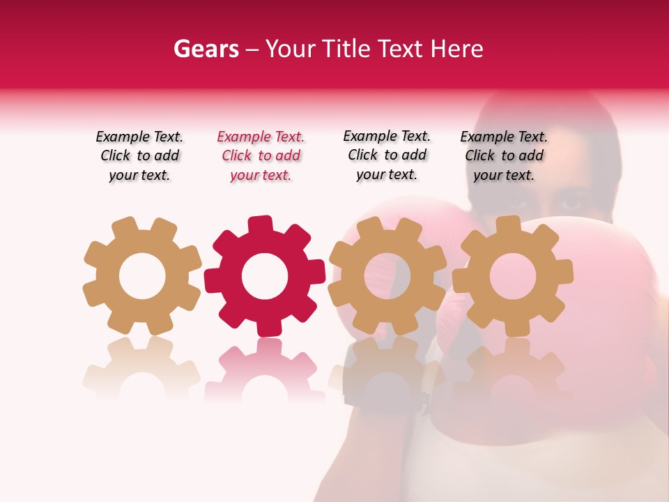 Sexy Boxer Girl With Pink Gloves PowerPoint Template