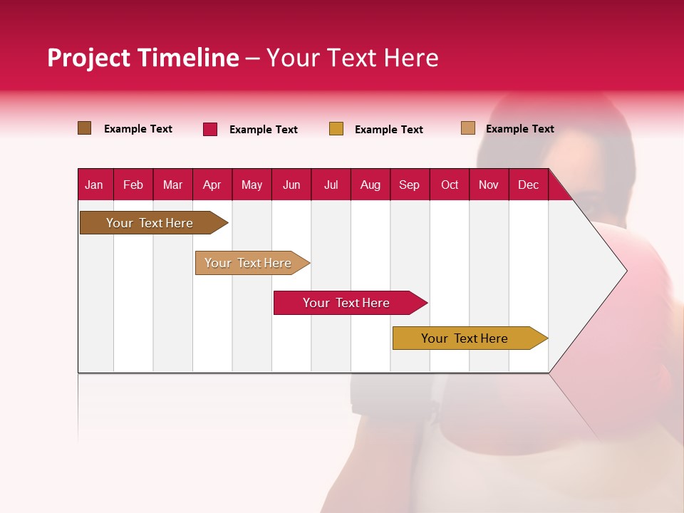 Sexy Boxer Girl With Pink Gloves PowerPoint Template