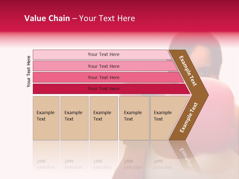 Sexy Boxer Girl With Pink Gloves PowerPoint Template