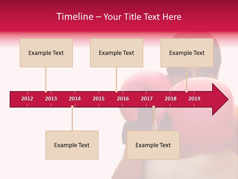 Sexy Boxer Girl With Pink Gloves PowerPoint Template