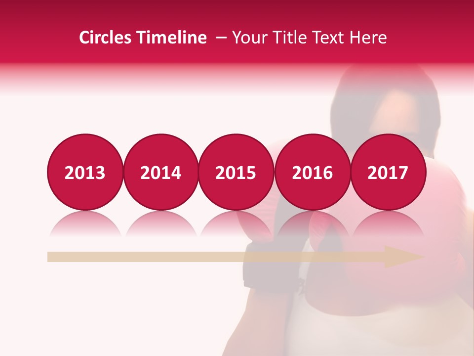 Sexy Boxer Girl With Pink Gloves PowerPoint Template