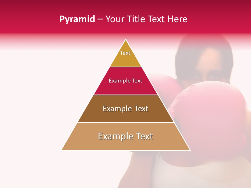 Sexy Boxer Girl With Pink Gloves PowerPoint Template