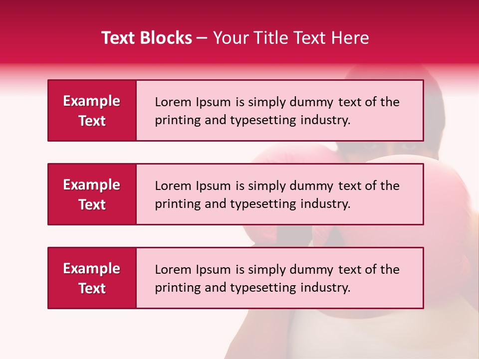 Sexy Boxer Girl With Pink Gloves PowerPoint Template