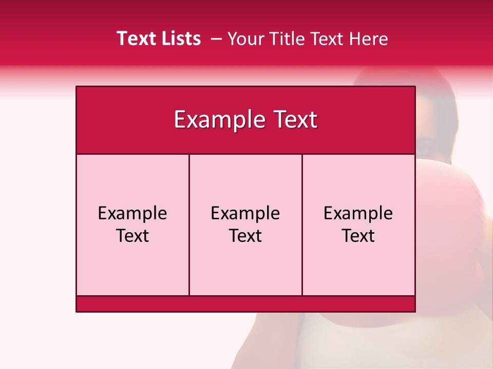 Sexy Boxer Girl With Pink Gloves PowerPoint Template