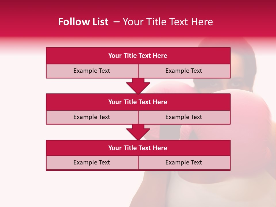 Sexy Boxer Girl With Pink Gloves PowerPoint Template