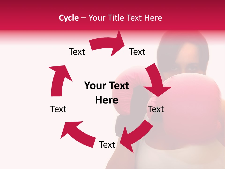 Sexy Boxer Girl With Pink Gloves PowerPoint Template