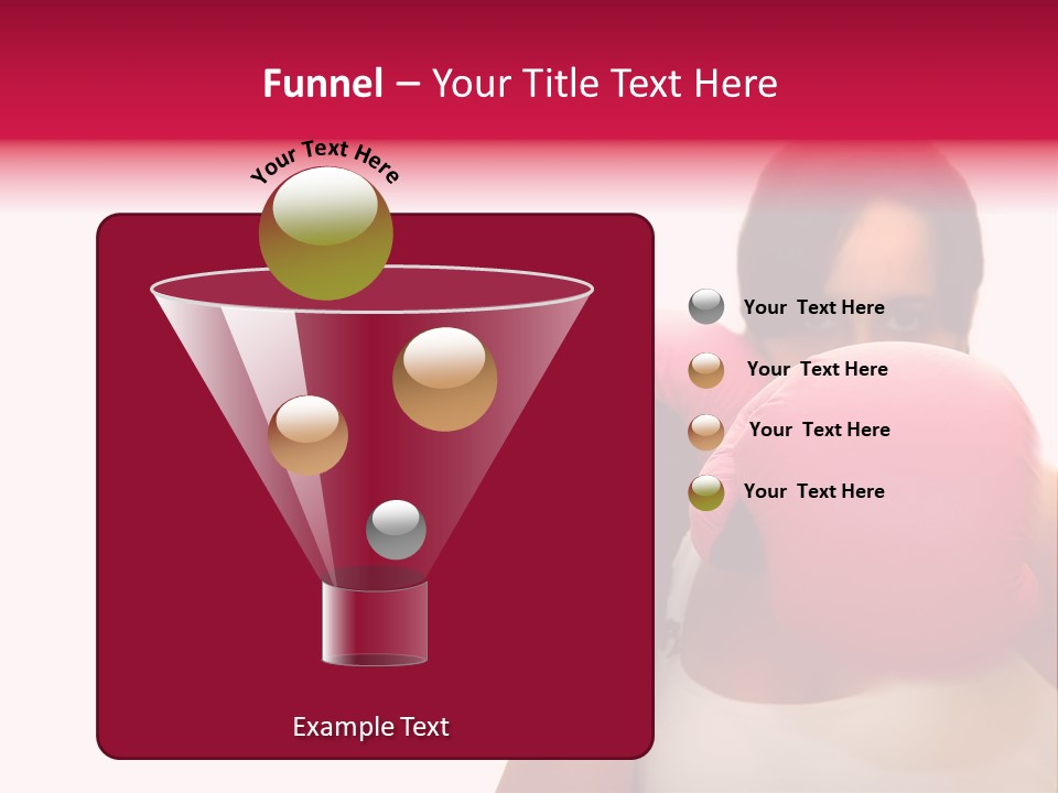 Sexy Boxer Girl With Pink Gloves PowerPoint Template