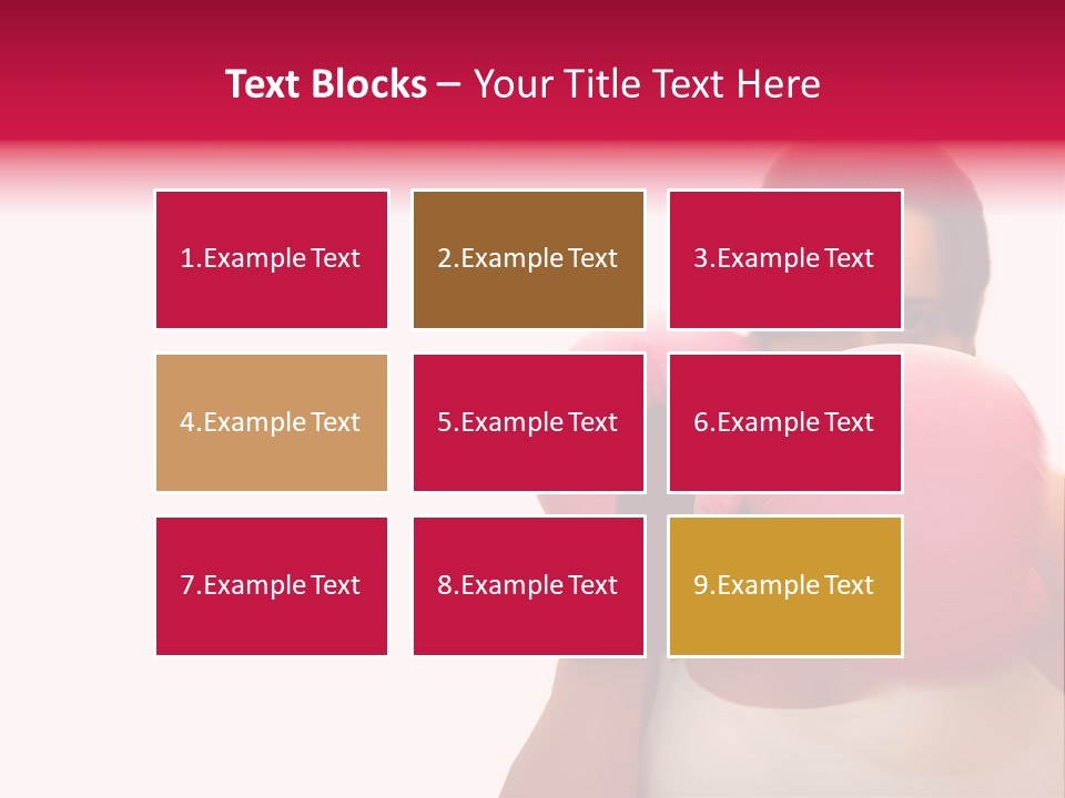 Sexy Boxer Girl With Pink Gloves PowerPoint Template