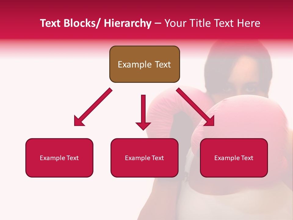 Sexy Boxer Girl With Pink Gloves PowerPoint Template