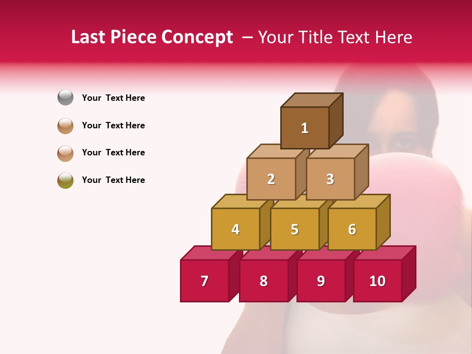 Sexy Boxer Girl With Pink Gloves PowerPoint Template