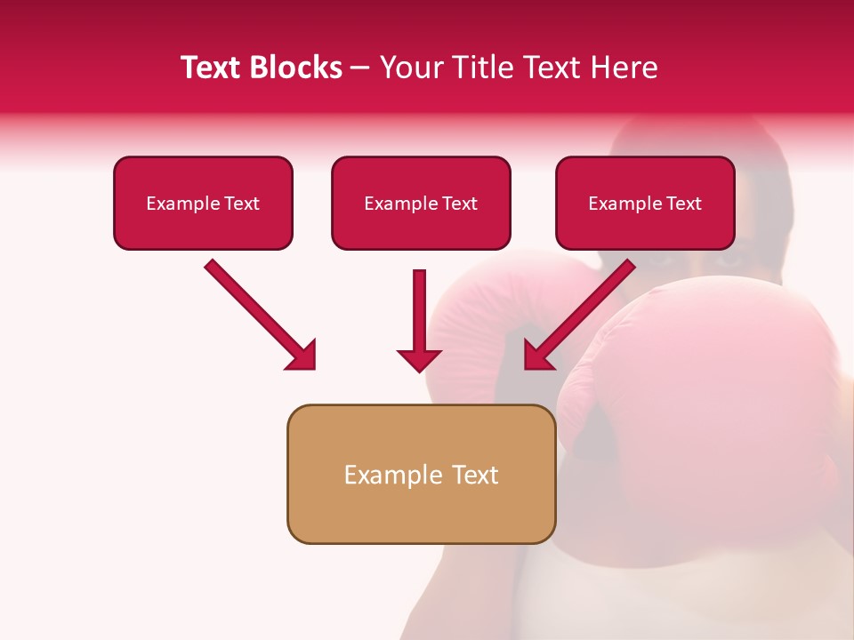 Sexy Boxer Girl With Pink Gloves PowerPoint Template